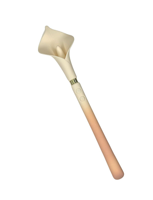 Discreet luxury vibrator in calla lily shape.