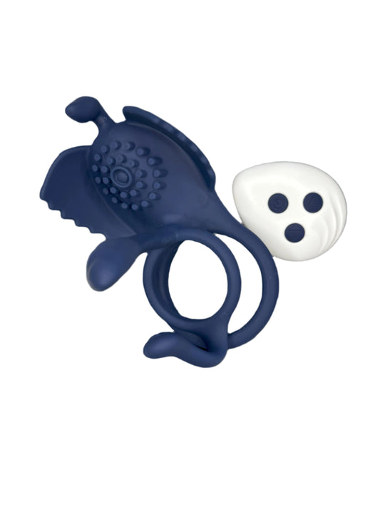 4-in-1 Vibrating Cock Ring Secret Kiss in body-safe silicone, designed for enhanced performance and pleasure.