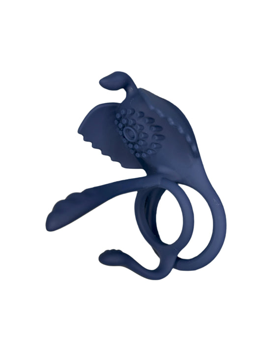 All-in-1 Vibrating Cock Ring Secret Kiss in body-safe silicone, designed for enhanced performance and pleasure.