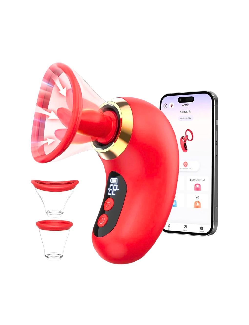 Smart clitoral and nipple stimulator with bluetooth app control