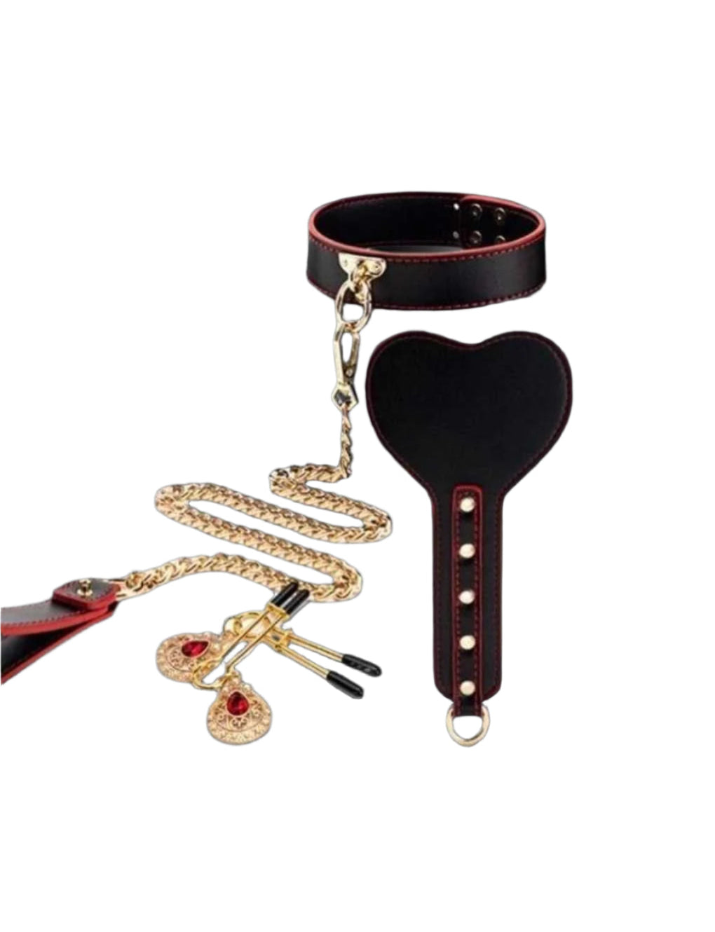 SM Bondage 8-Piece Set Secret Kiss – a luxurious BDSM kit with cuffs, collar, whip, and restraints designed for intimate exploration and control.