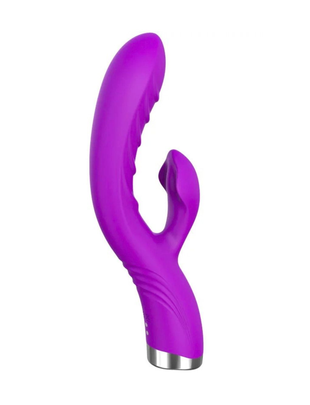Purple curve rabbit G-spot vibrator with ergonomic design
