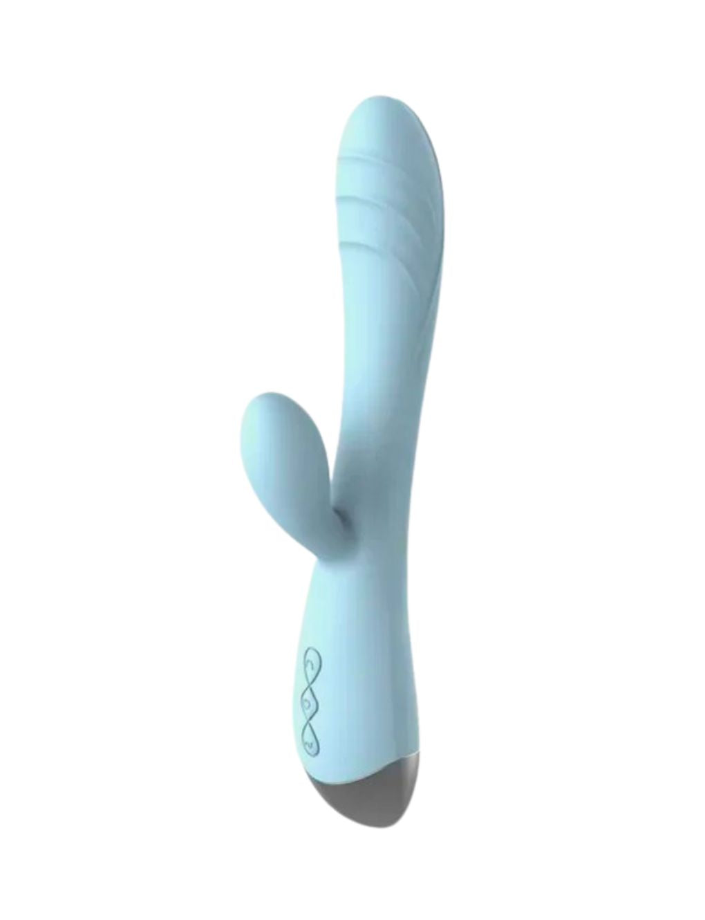 Rabbit vibrator with dual stimulation design and curved shaft.