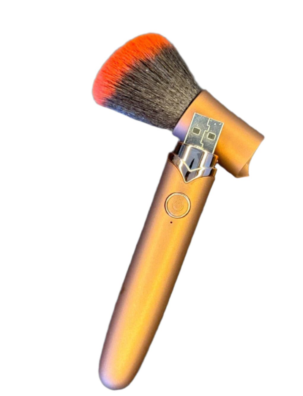Discreet USB charging feature of the Electric Vibration Makeup Brush Secret Kiss – beauty meets hidden pleasure.