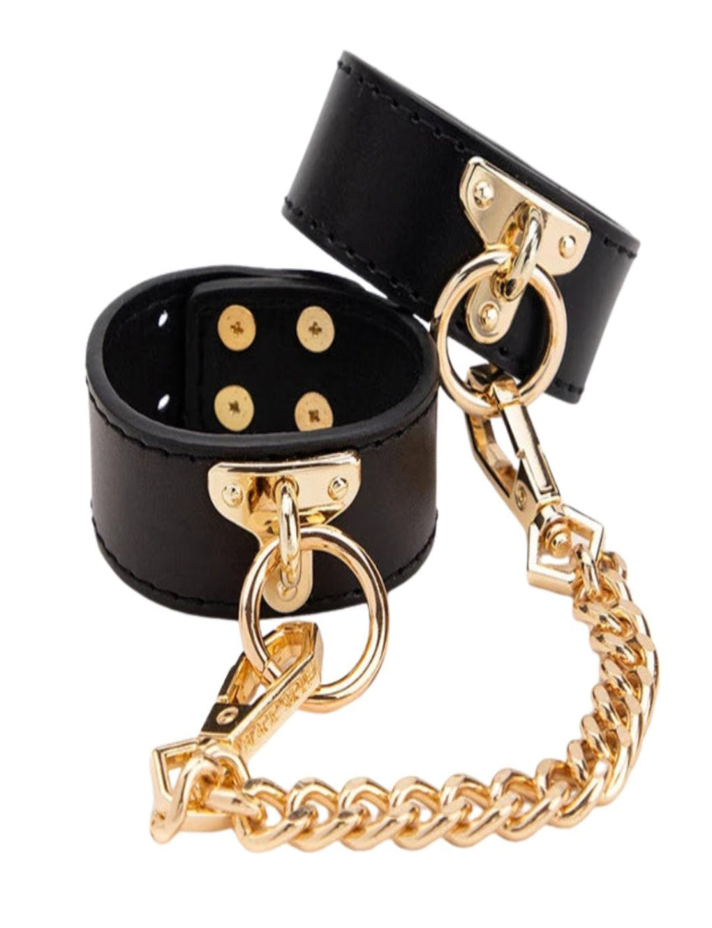 Erotic Handcuffs Secret Kiss – Soft leather, fully adjustable handcuffs with sturdy buckles, available in black.