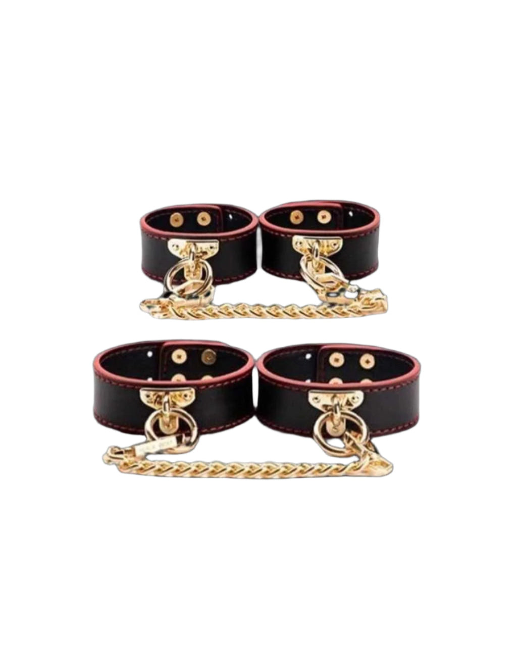 SM Bondage 8-Piece Set Secret Kiss – a luxurious BDSM kit with cuffs, collar, whip, and restraints designed for intimate exploration and control.