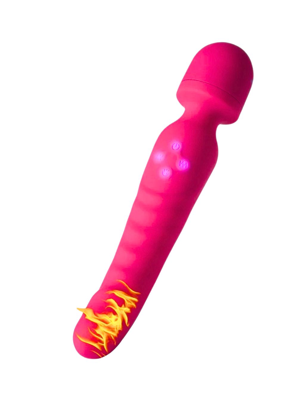 Luxury heating vibrator with ergonomic curved shape