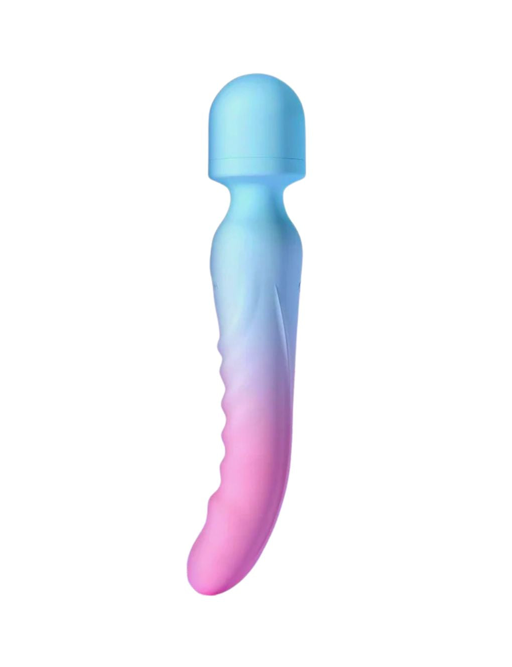Heating wand G-spot vibrator with flexible rotating head