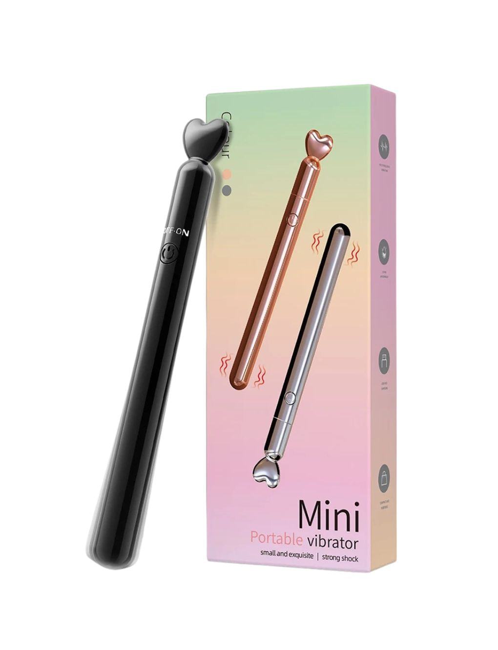 Luxury clitoral wand vibrator slim design Secret Kiss.