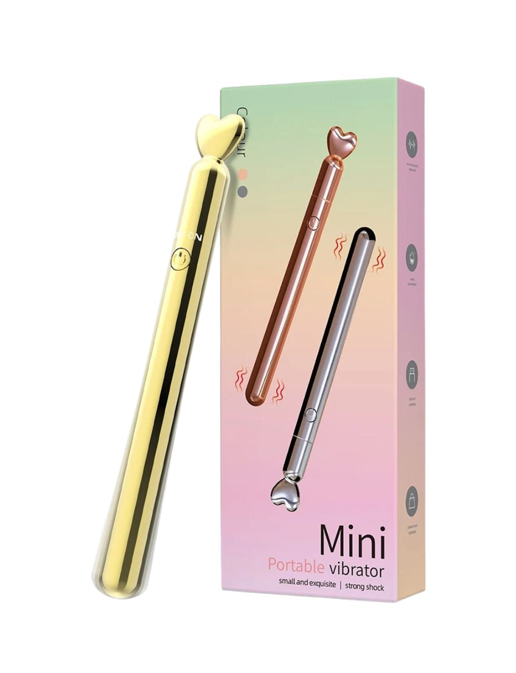 Discreet mini vibrator with precision tip for targeted stimulation.