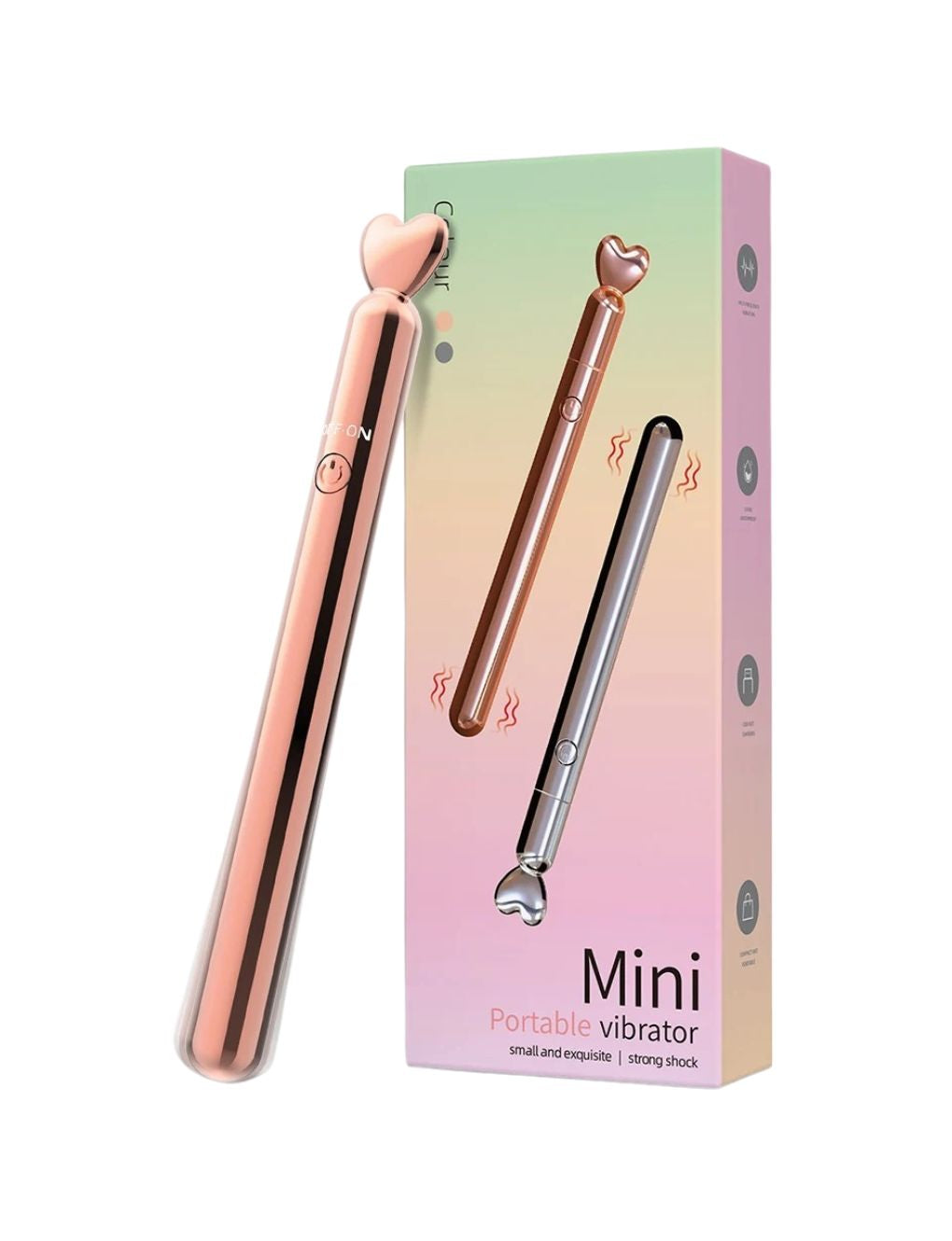 Elegant wand vibrator compact and travel friendly.