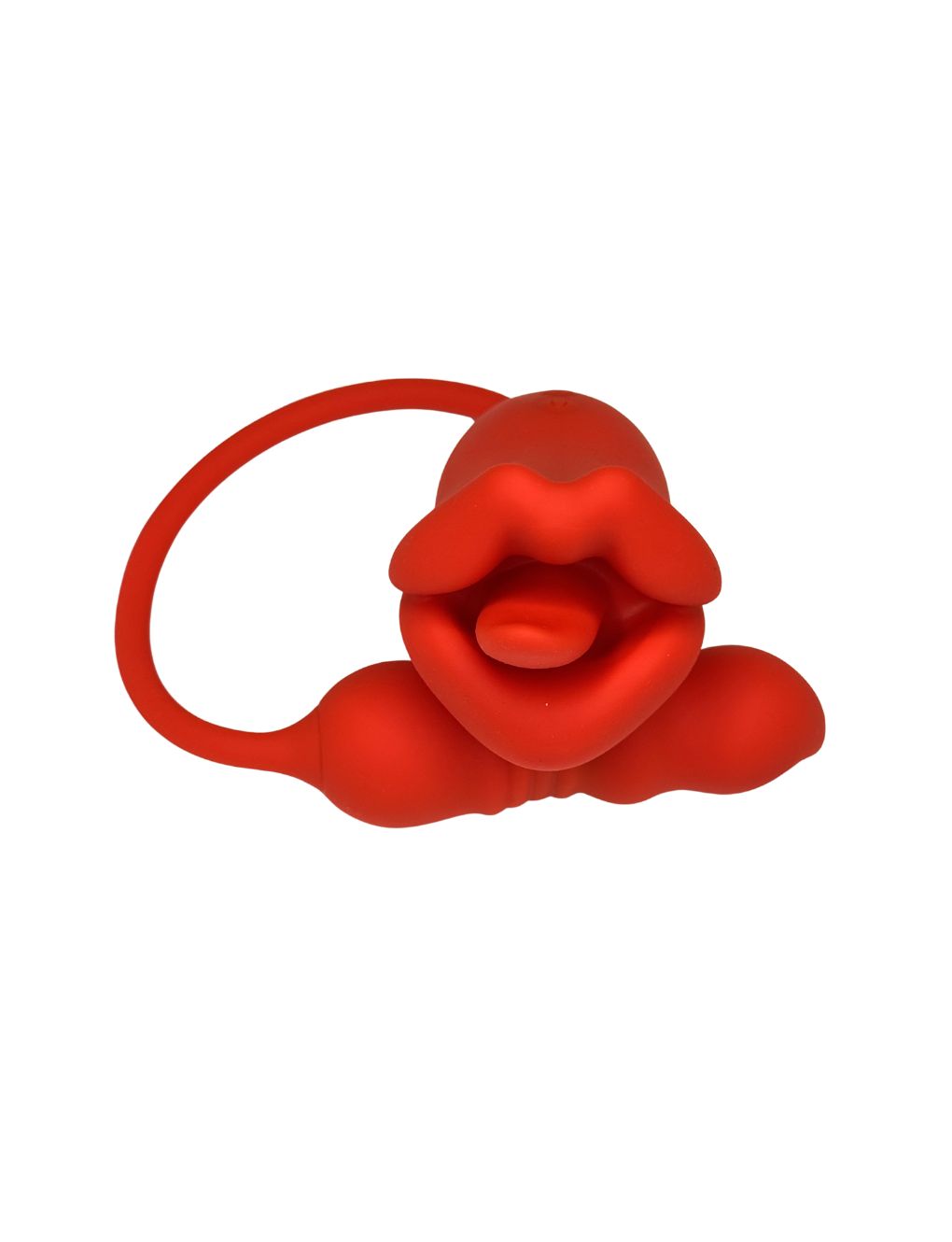 Ergonomic dual stimulator with external tongue motion and internal vibration Secret Kiss.