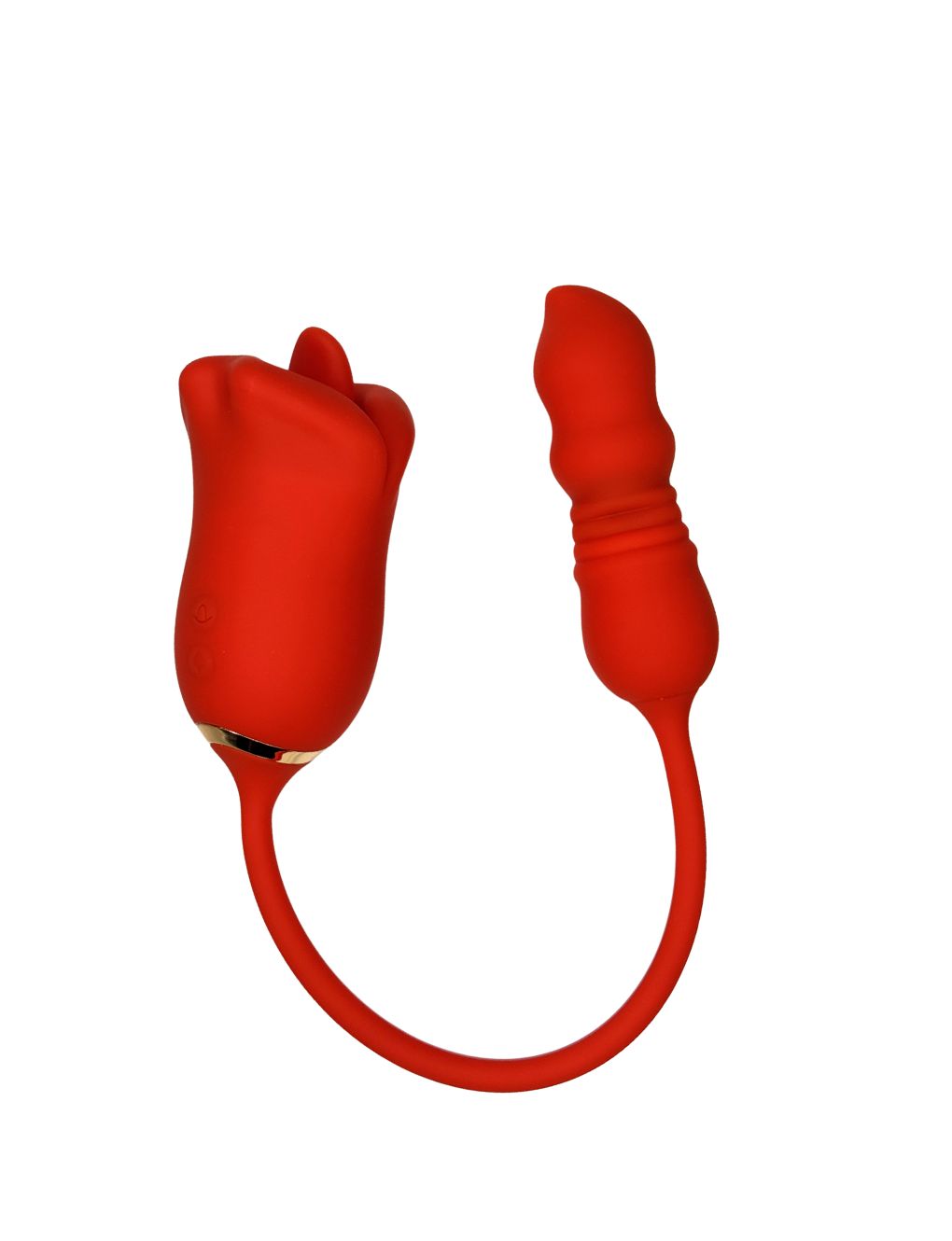 Mouth tongue vibrator with internal vibrating egg and flexible connector Secret Kiss.