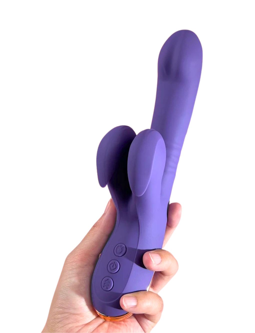 Luxury silicone rabbit vibrator with flexible stimulation ears
