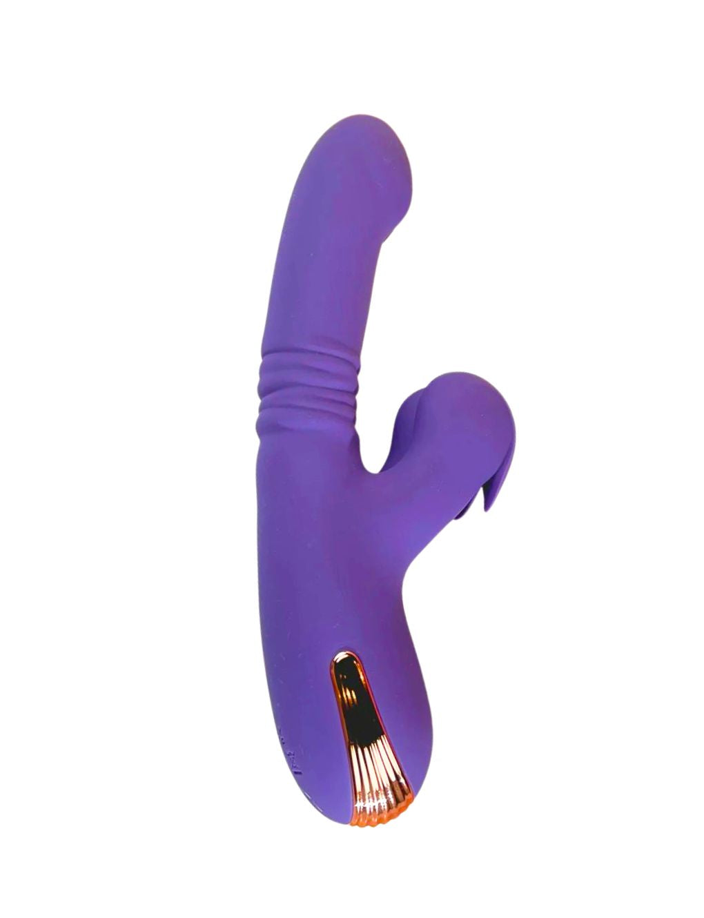 Purple rabbit vibrator designed for G-spot and clitoral pleasure
