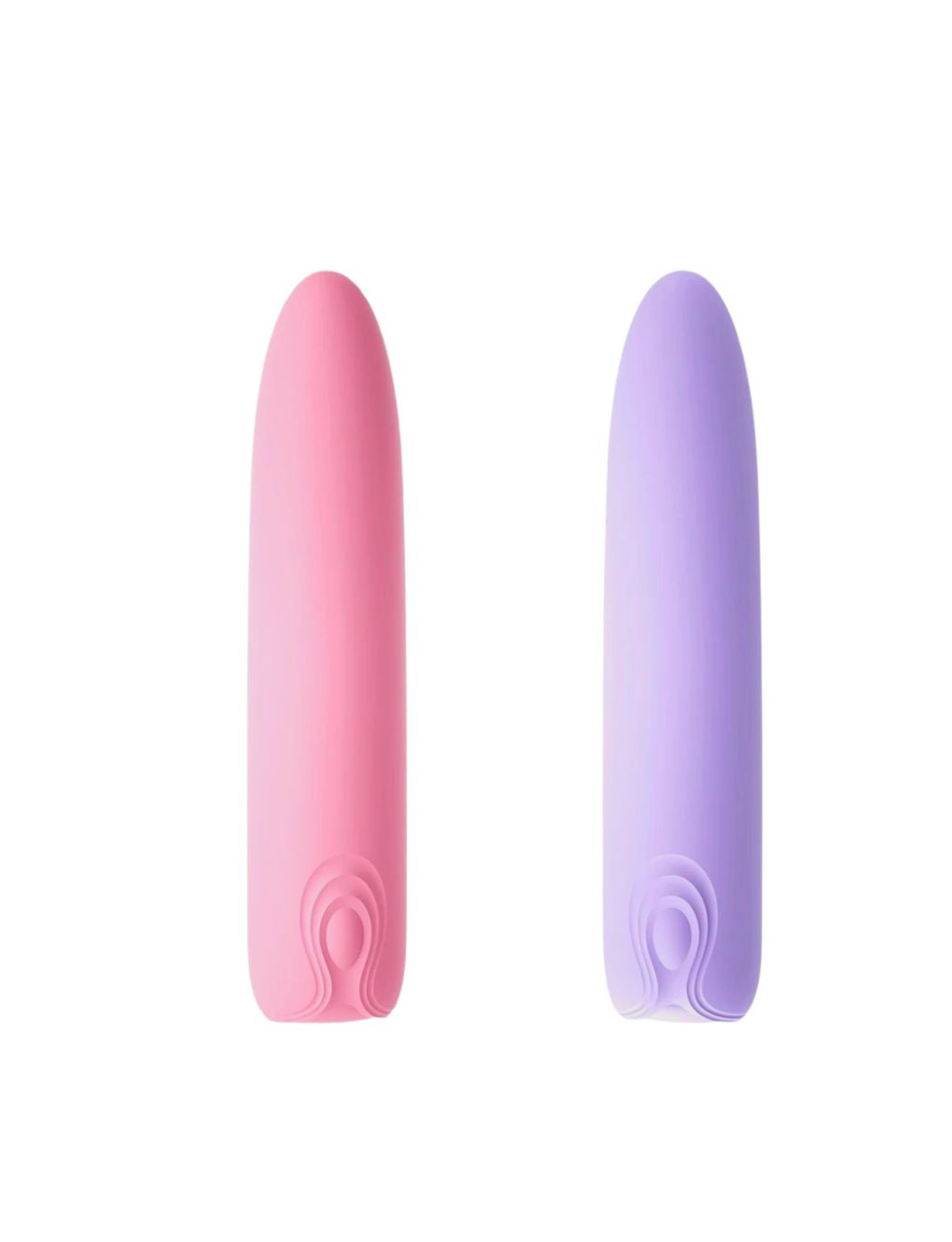 Compact clitoral bullet vibrator with straight and curved shapes.
